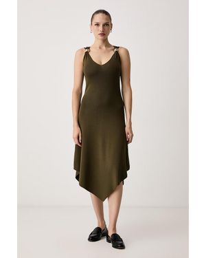 Morgan Vestito Con Viscosa - Verde