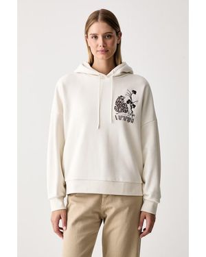 Napapijri Felpa Con Cappuccio Da Donna Con Cotone Aral - Neutro