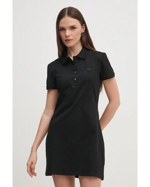 Lacoste Vestito Con Cotone - Nero