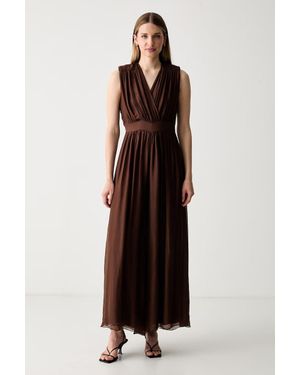Haveone Tuta Da Donna Con Seta - Marrone