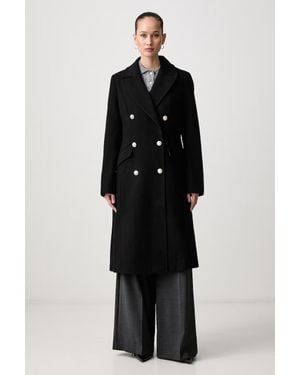 DKNY Cappotto Da Donna Con Lana - Nero