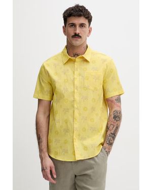 Hurley Camicia Da Uomo Con Cotone - Giallo