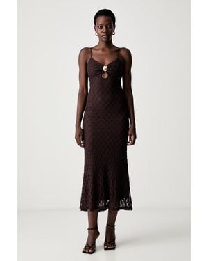 Bardot Vestito - Marrone