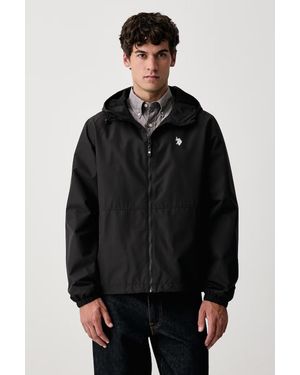 U.S. POLO ASSN. Giacca Di Mezza Stagione Da Uomo Hooded Windbreaker - Nero
