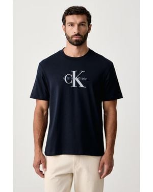Calvin Klein T-Shirt Da Uomo - Blu