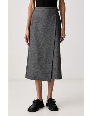 Weekend by Maxmara Gonna Con Misto Lana Wkdpetali - Nero