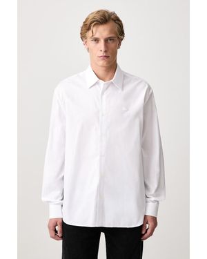 Lacoste Camicia Oxford - Bianco