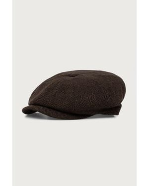 Barbour Berretto Piatto Da Uomo - Marrone