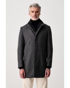 Lindbergh Cappotto Da Uomo Con Lana - Nero