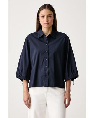 Mos Mosh Camicia Da Donna Con Cotone - Blu