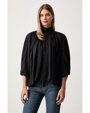 BOSS Camicetta Da Donna Con Cupro C_Belisa - Nero