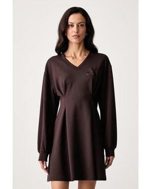 ARMANI EXCHANGE Vestito Svasato Con Viscosa - Nero