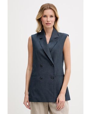 Mos Mosh Gilet Doppiopetto Da Donna Con Viscosa - Blu