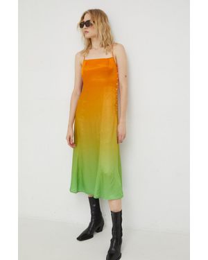Samsøe & Samsøe Vestito Con Aggiunta Di Seta - Verde