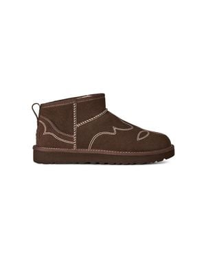 UGG W Classic Ultra Mini Western Stivali Da Neve Da Donna - Marrone