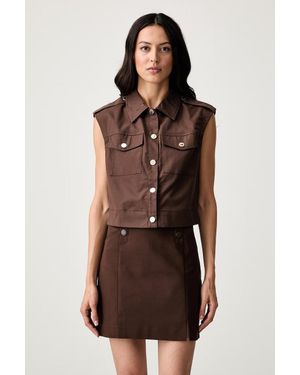 Morgan Gilet Da Donna Con Cotone - Marrone