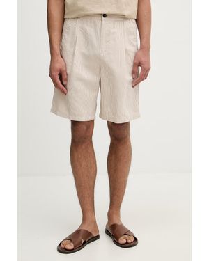 Benetton Pantaloncini Da Uomo Con Lino - Neutro