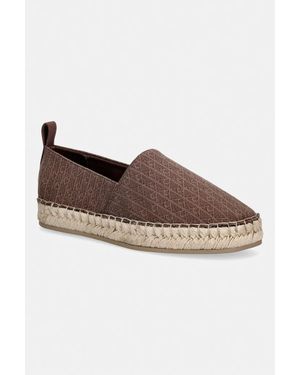 Calvin Klein Espadrillas Da Donna Oblique Espadrille Aop - Marrone