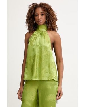 retroféte Camicetta Da Donna Con Misto Seta Martana - Verde
