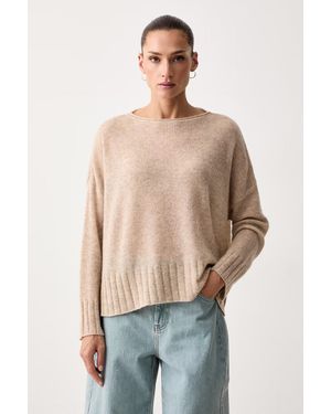MAX&Co. Maglione Da Donna Con Lana Stampa - Blu
