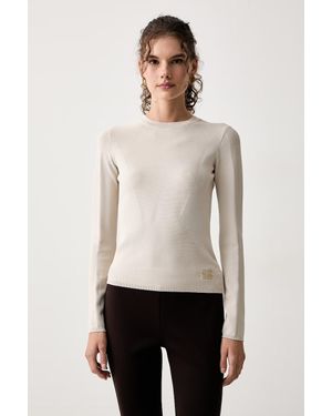 ARMANI EXCHANGE Maglione Da Donna Con Viscosa - Bianco