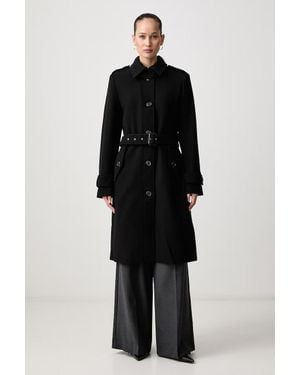 DKNY Cappotto Da Donna Con Lana - Nero
