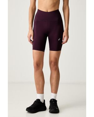Asics Pantaloncini Da Bici Da Donna Road High Waist 8In Sprinter - Blu