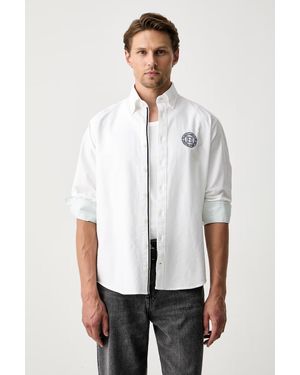 Hackett Camicia Oxford Da Uomo - Bianco
