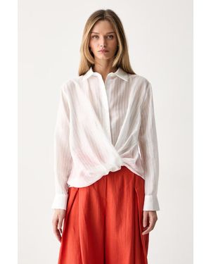 ViCOLO Camicia Da Donna Con Lyocell - Bianco