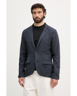 Lindbergh Giacca Monopetto Da Uomo Con Lino - Blu