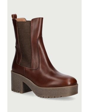 Weekend by Maxmara Stivali Alla Caviglia Su Tacco Basso Da Donna - Marrone