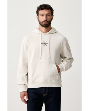Calvin Klein Felpa Con Cappuccio Da Uomo - Neutro