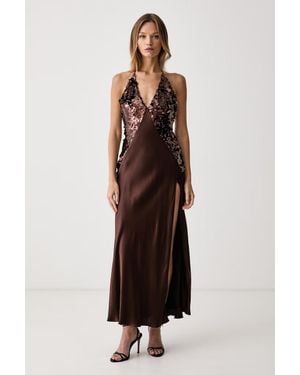 Bardot Vestito - Marrone