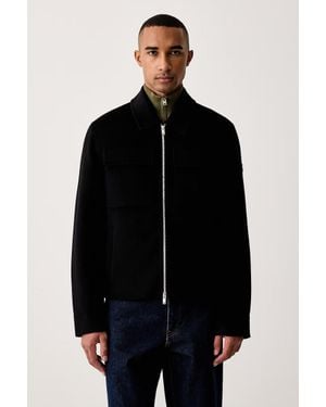 Moose Knuckles Giacca Corta Da Uomo Con Misto Cashmere - Nero