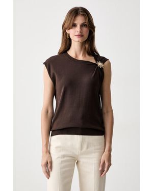 Morgan Gilet Da Donna Con Viscosa - Nero