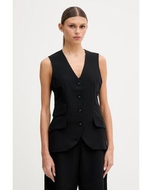 Sisley Gilet Monopetto Da Donna - Nero