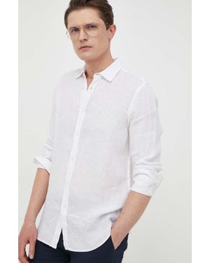 Benetton Camicia Di Lino - Bianco