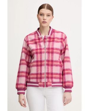 Benetton Giacca Bomber Con Lana - Rosa
