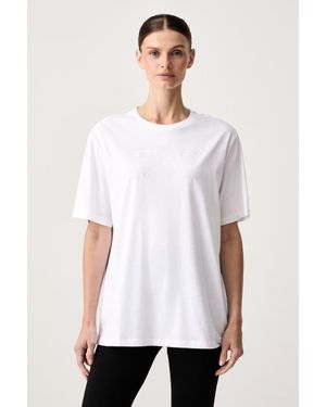 EA7 T-Shirt Oversize Da Donna - Bianco