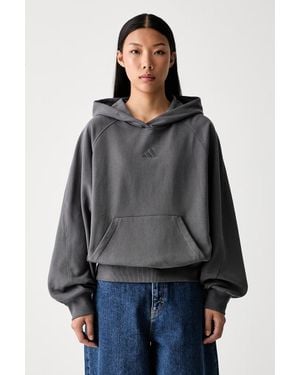 adidas Felpa Con Cappuccio Da Donna - Grigio
