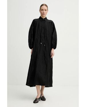 Aeron Vestito Di Lino Ann - Nero