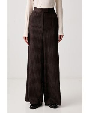 Marella Pantaloni Wide Leg Da Donna Con Lana Mllmaggio - Nero