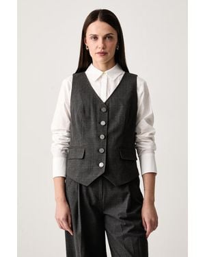 DKNY Gilet Da Donna Con Viscosa - Nero