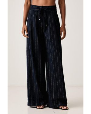 ERMANNO FIRENZE Pantaloni Palazzo Da Donna Con Viscosa - Nero