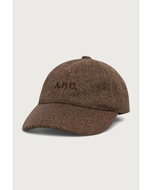 A.P.C. Cappello Da Baseball Con Lana Casquette Charlie - Marrone