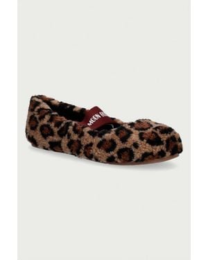 Moon Boot Ballerine Mb Fleece Ballerina Leopard - Marrone
