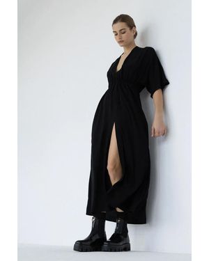Muuv. Muuv Vestito Tipo Kimono - Nero