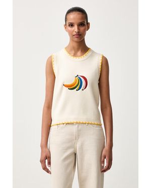 Never Fully Dressed Top Maglione Da Donna Con Viscosa - Neutro