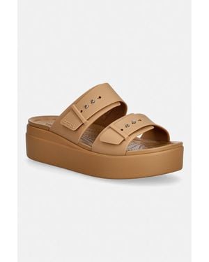 Crocs™ Ciabatte Slide Sulla Banchina Da Donna Brooklyn - Marrone
