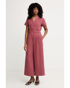Weekend by Maxmara Tuta A Busta Da Donna Con Lino Oblato - Rosso